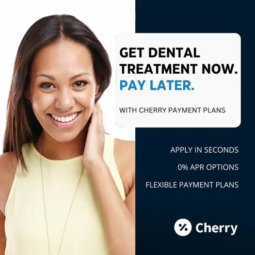 a client of cherry financial company that smile after her dental surgery