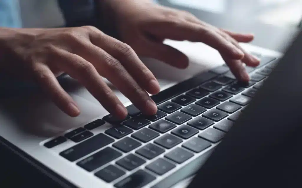 Patient completing Healthcare Finance Direct HFD application online for healthcare financing